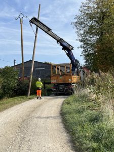 Dépose de l’ancien support bois